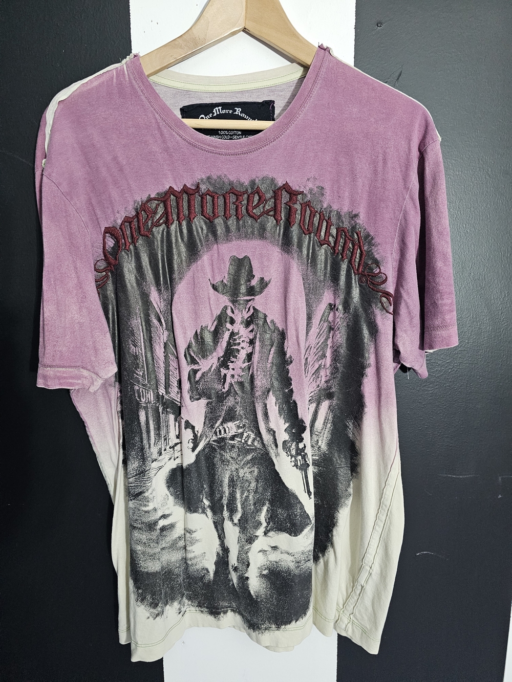 Skeleton Gunfighter Graphic Western Short Sleeve Tee